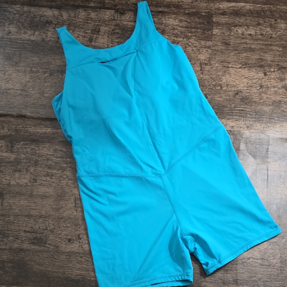 JOY LAB Bright Turquoise One-Piece Athletic Jumpsuit Sz XL